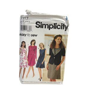 Simplicity 7117 Misses Jacket & Dress Sewing Pattern Sizes 8-12